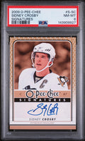 2009 O-Pee-Chee Signatures Autograph Sidney Crosby Auto PSA 8