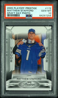 2009 Playoff Prestige Matthew Stafford Draft Day Photo RC Rookie PSA 10