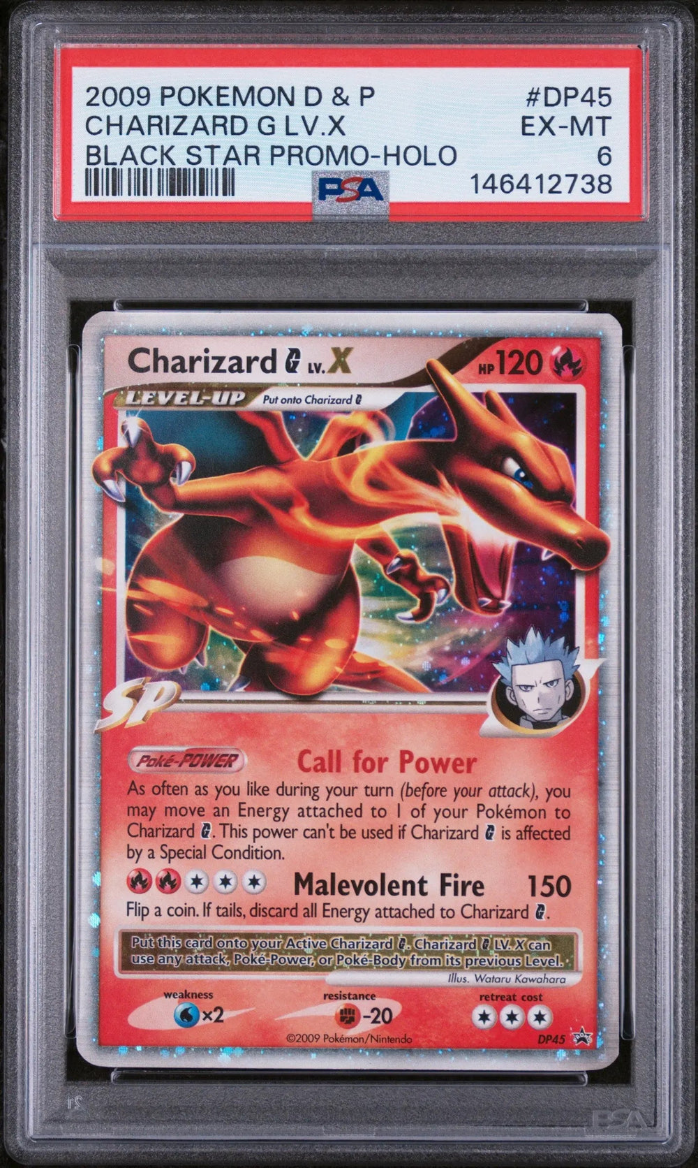 2009 Pokemon Diamond Pearl Black Star Promo Charizard G LV. X -Holo PSA 6 #DP45