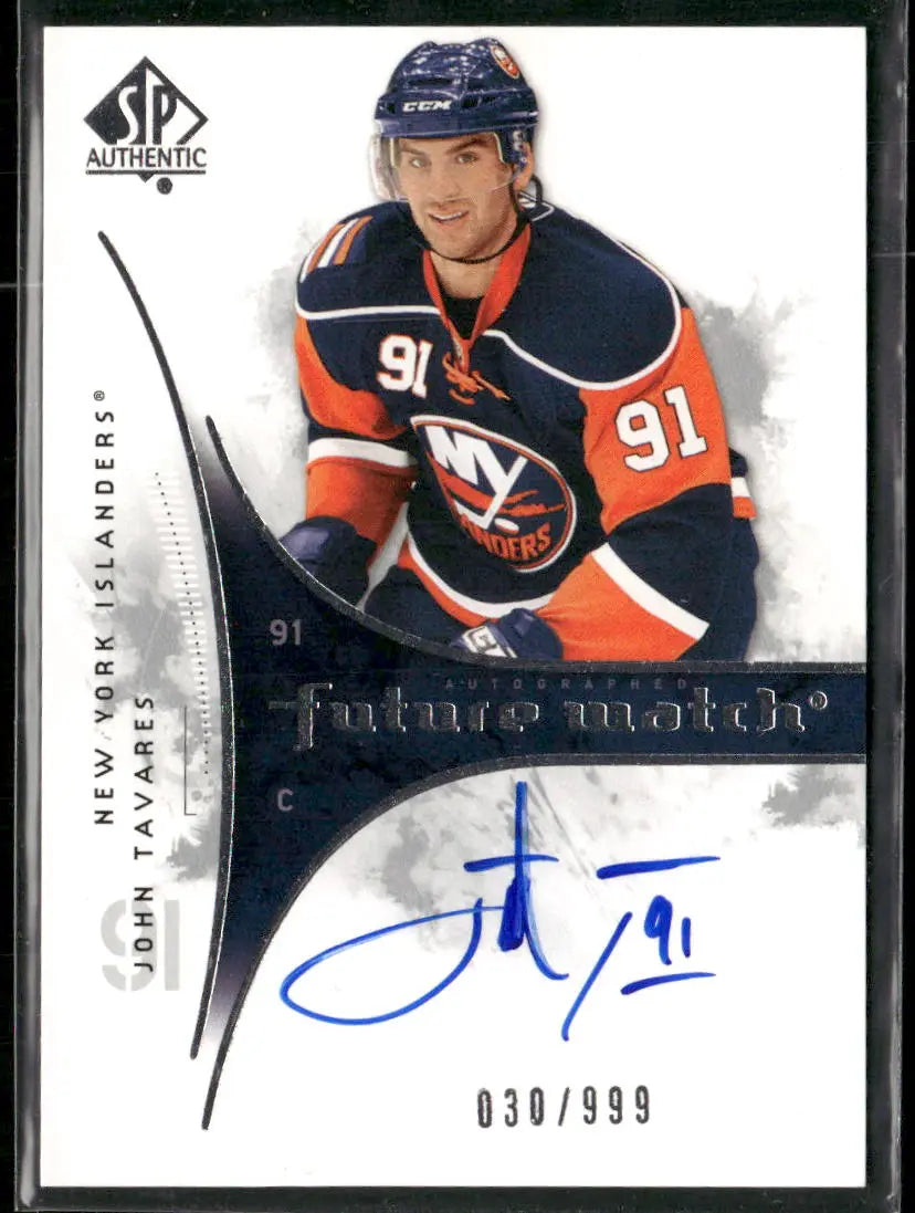 2009 Upper Deck SP Authentic Hockey Rookie Future Watch Auto John Tavares /999