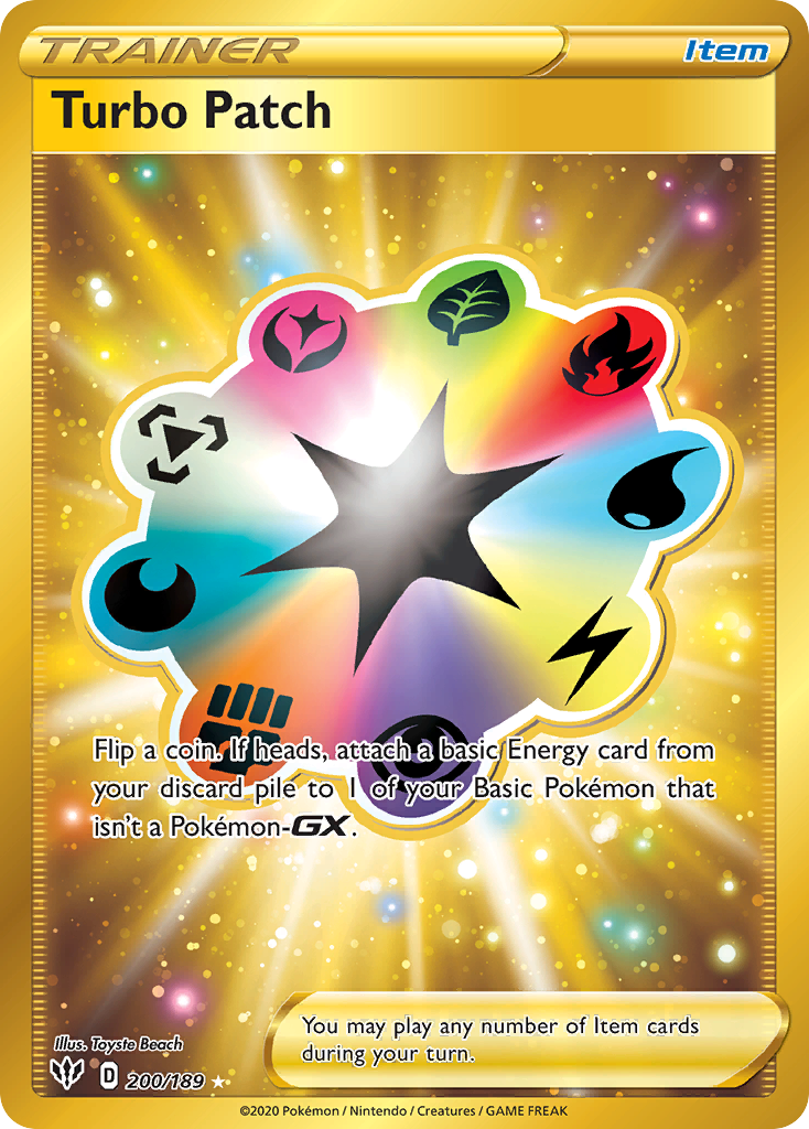 Turbo Patch 200 189 Darkness Ablaze Holofoil