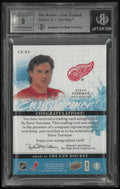 2010 UD The Cup Enshrinements Steve Yzerman Auto BGS 8.5 Auto 9 /50