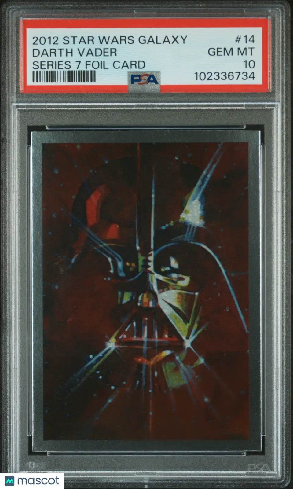 2012 Topps Star Wars Galaxy Series 7 Foil Cards Darth Vader #14 PSA 10