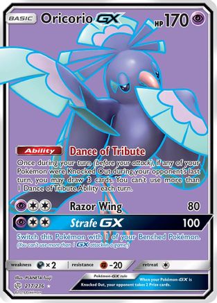 Oricorio GX (Full Art) (217/236) - SM  Cosmic Eclipse Holofoil