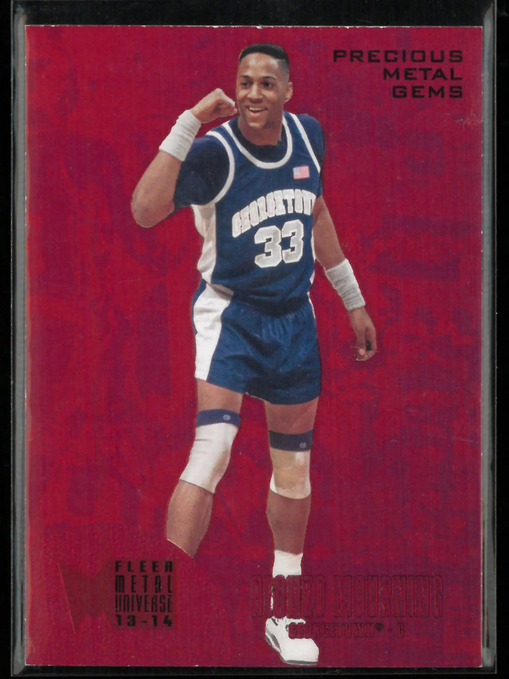 2013-14 Fleer Retro Alonzo Mourning Precious Metal Gems Red /150