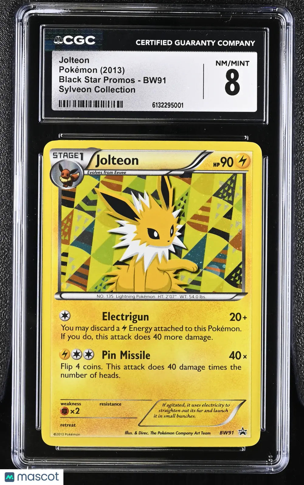 2013 Pokemon Black Star Promos Jolteon Sylveon Collection CGC 8 #BW91