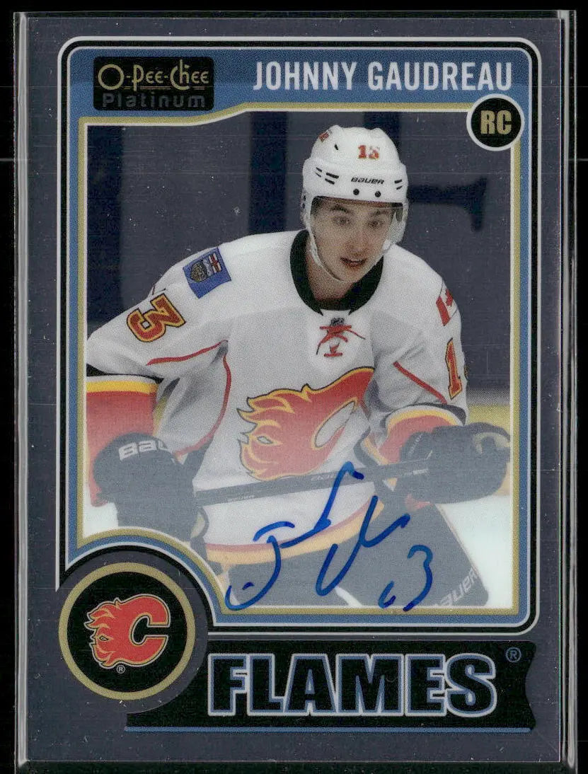 2014-15 O-Pee-Chee Platinum Hockey Rookie Auto Jonny Gaudreau