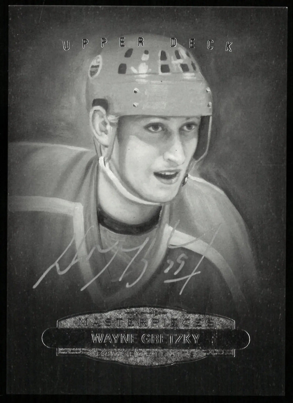2014-15 Upper Deck Masterpieces Wayne Gretzky Black White Portraits Auto