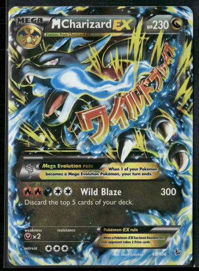 2014 Pokemon Flashfire Ultra Rare M Charizard EX 69/106