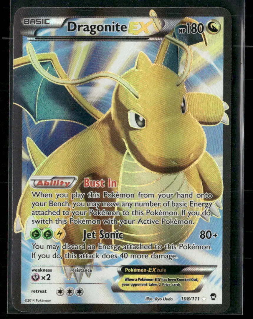 2014 Pokemon Furious Fists Ultra Rare Full Art Dragonite EX 108/111