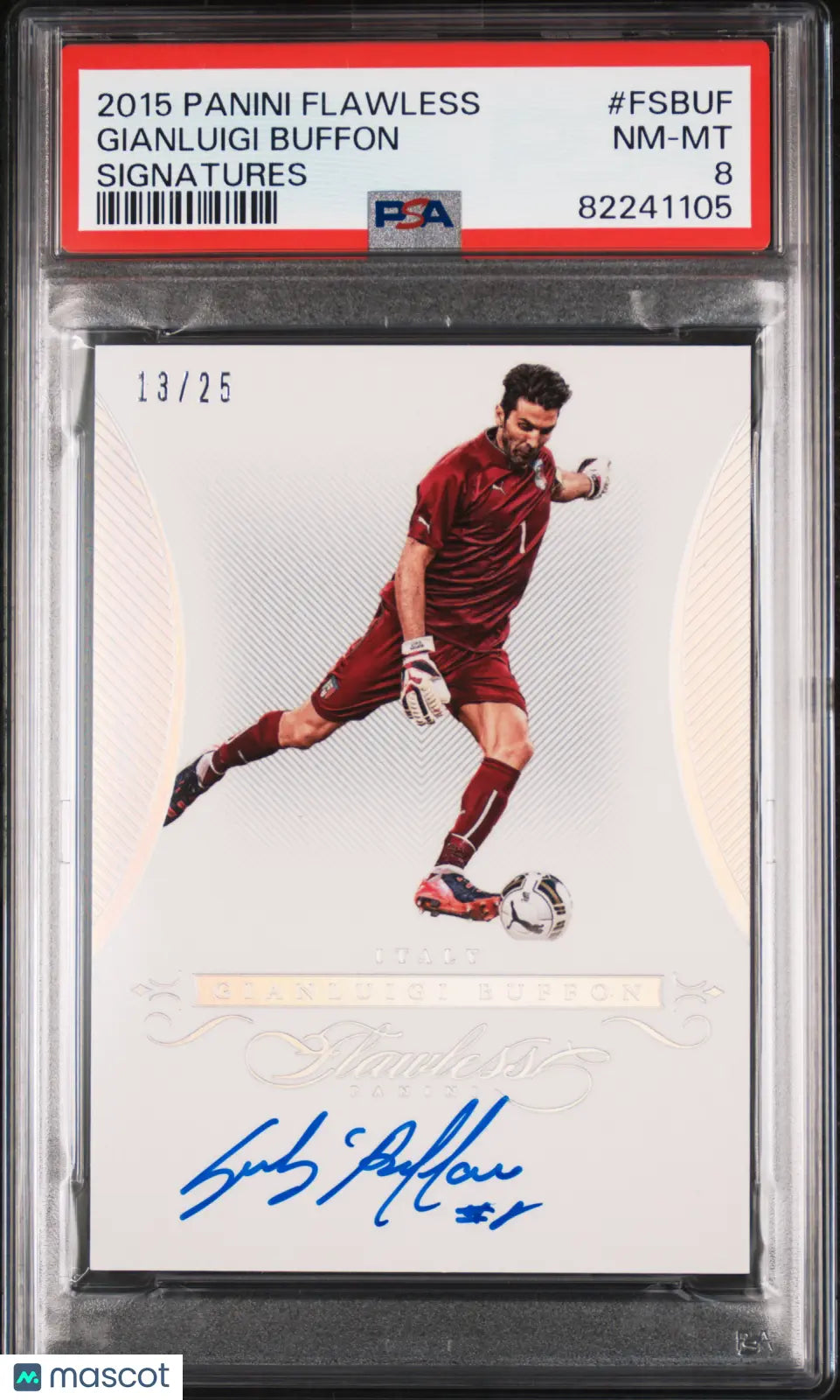 2015-16 Panini Flawless Flawless Signatures Gianluigi Buffon Autograph Auto /25 PSA 8