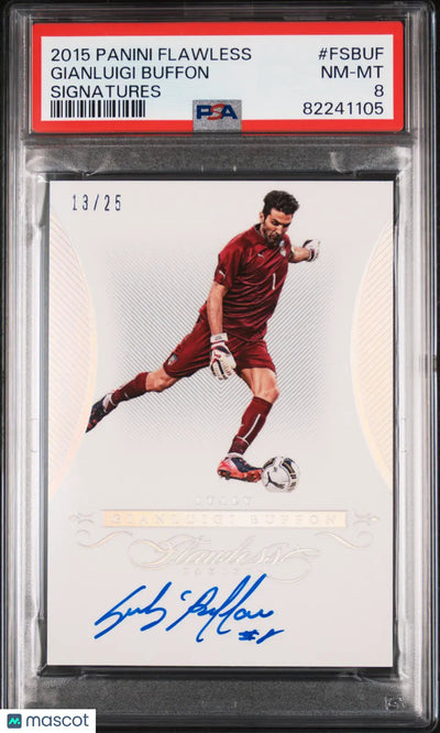 2015-16 Panini Flawless Flawless Signatures Gianluigi Buffon Autograph Auto /25 PSA 8