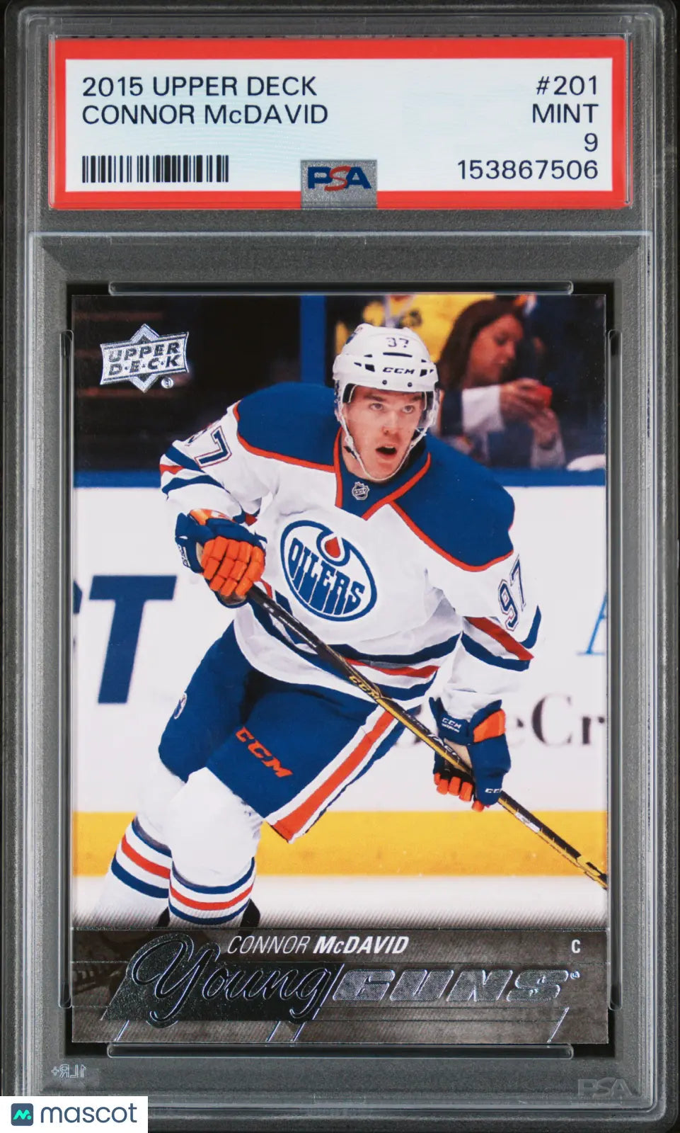 2015-16 Upper Deck Series One Connor McDavid Young Guns RC Rookie #201 PSA 9