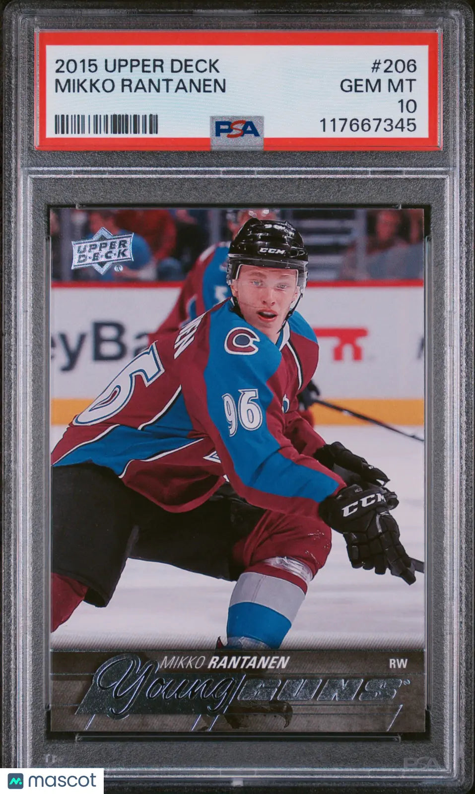 2015-16 Upper DeckeSeries One Mikko Rantanen Young Guns RC Rookie #206 PSA 10