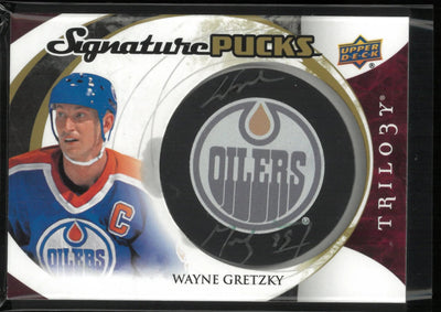 2015-16 Upper Deck Trilogy Signature Pucks Wayne Gretzky Autograph