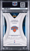 2015 Panini Immaculate Collection Signatures Auto Carmelo Anthony Red /25 PSA 8