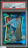 2015 Select Soccer Lionel Messi Striped Jersey Blue Prizm PSA 10 /299