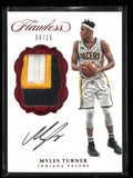 2016-17 Panini Flawless Basketball Patch AutographeMyles Turner /25 auto