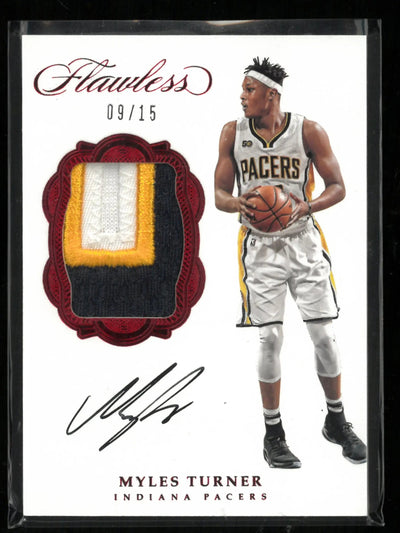 2016-17 Panini Flawless Basketball Patch AutographeMyles Turner /25 auto