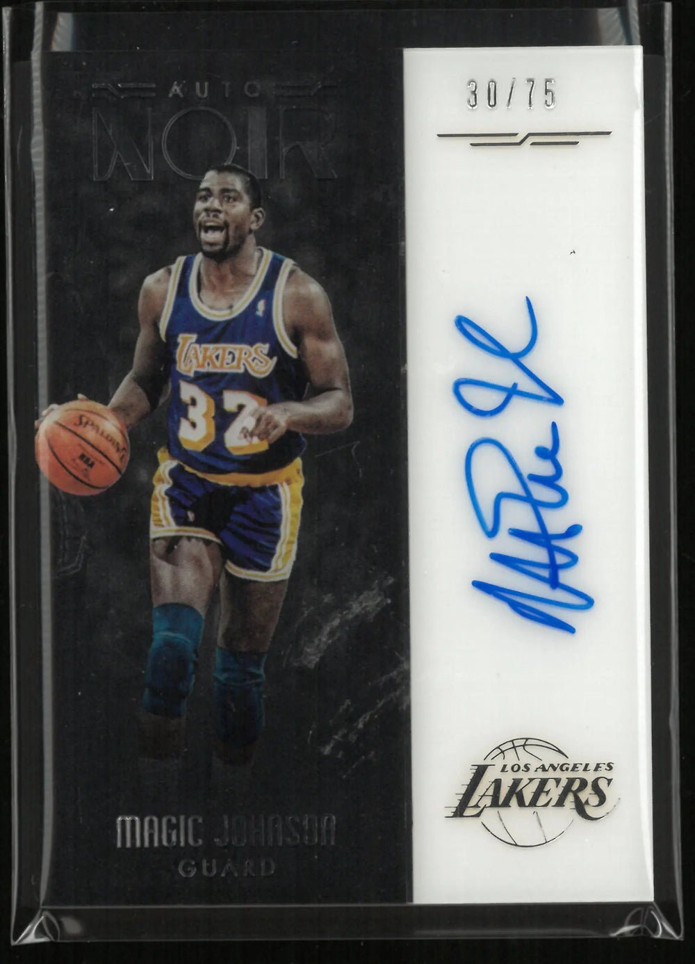 2016-17 Panini Noir Autograph Magic Johnson Auto /75