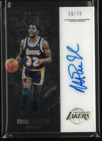 2016-17 Panini Noir Autograph Magic Johnson Auto /75