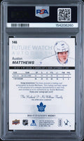 2016-17 UD SP Authentic Auston Matthews Future Watch RC Rookie Auto /999 PSA 9