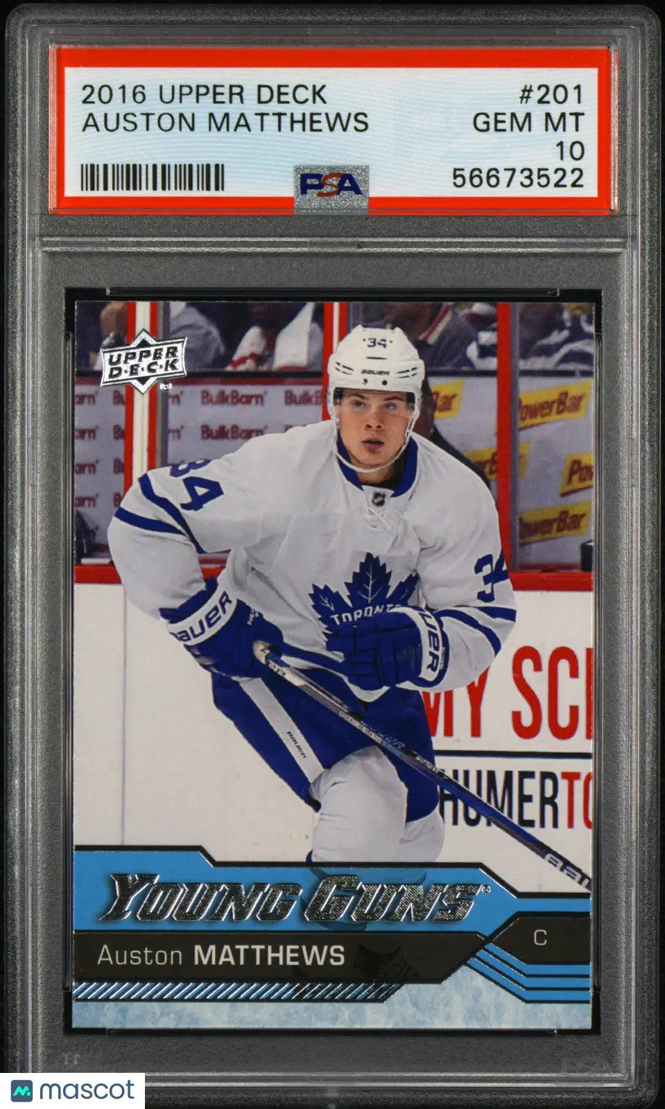 2016-17 Upper Deck Series One Auston Matthews Young Guns RC Rookie #201 PSA 10