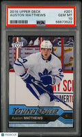 2016-17 Upper Deck Series One Auston Matthews Young Guns RC Rookie #201 PSA 10