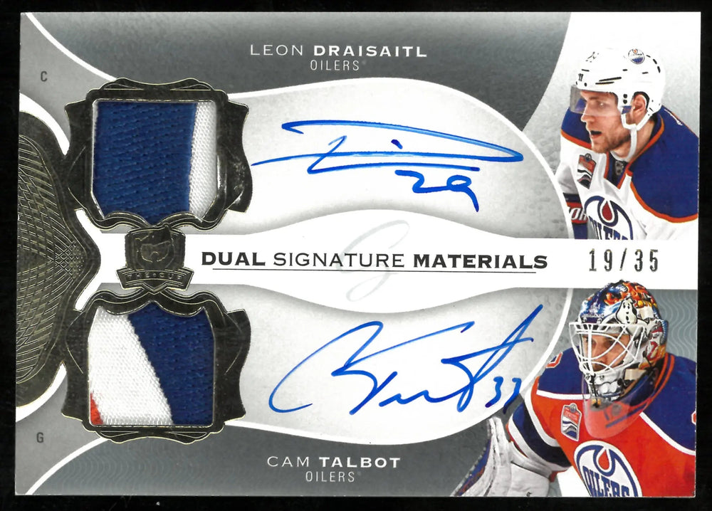 2016-17 UD The Cup Dual Signature Patch Auto Draisaitl Talbot /35
