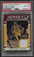 2016 Panini Donruss Jersey Series Patch LeBron James PSA 8