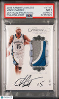 2016 Panini Flawless Basketball Vertical Patch Auto Vince Carter PSA 7 15/25