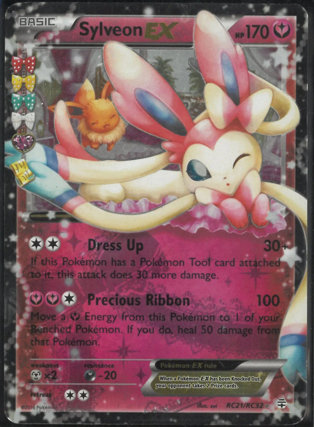 2016 Pokemon Generations: Radiant Collection Ultra Rare Sylveon EX RC21/RC32