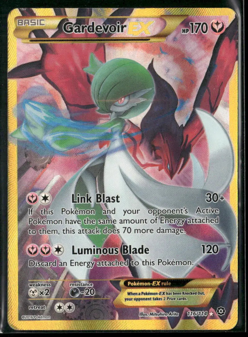 2016 Pokemon Steam Siege Secret Rare Gardevoir EX 116/114 MP