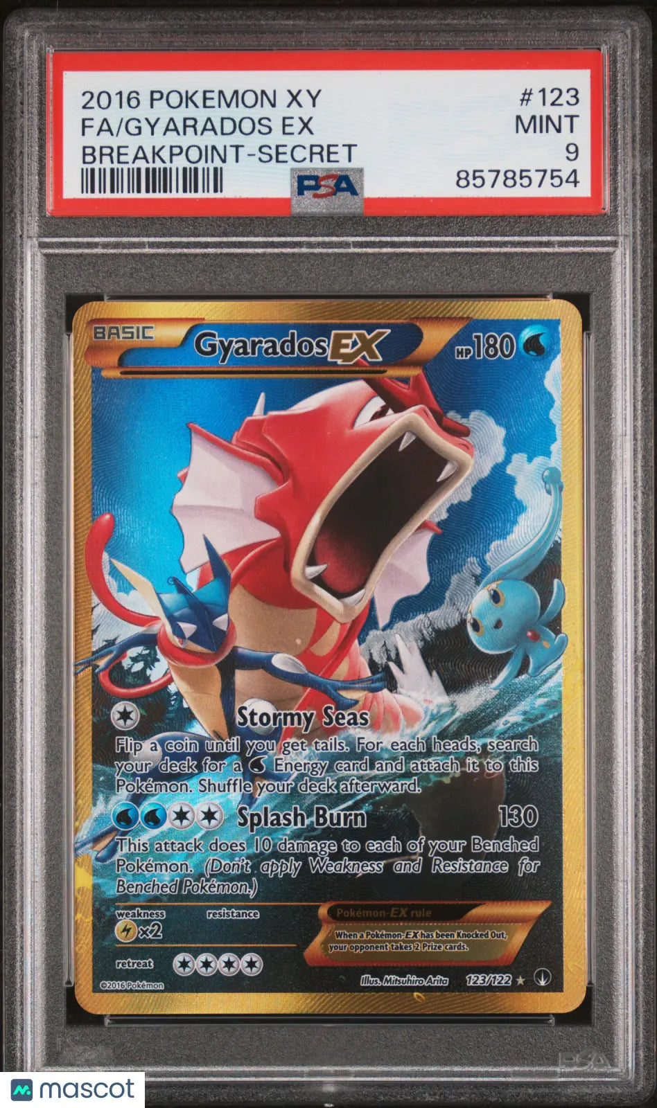 2016 Pokemon XY Breakpoint Gyarados EX Breakpoint-Secret Fa PSA 9 123/122