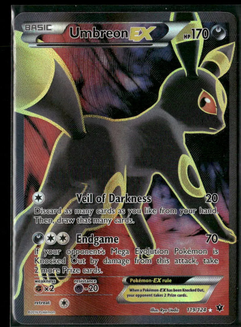 2016 Pokemon XY - Fates Collide Ultra Rare Full Art Umbreon EX 119/124