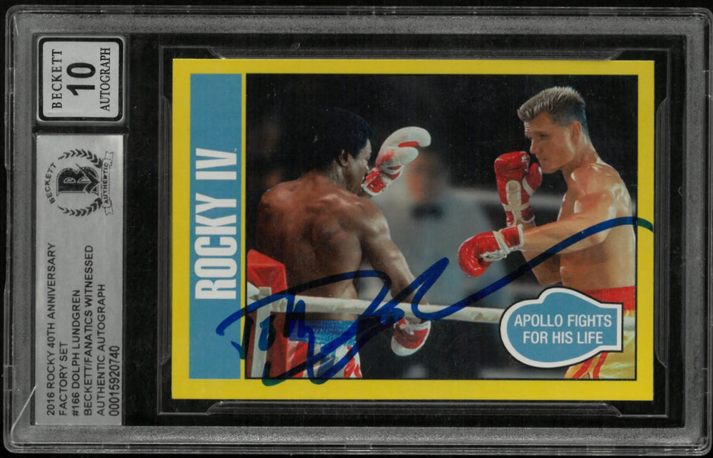 2016 Rocky 40th Anniversary Dolph Lundgren Auto Beckett 10