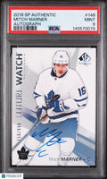 2016 UD SP Authentic Future Watch Rookie Mitch Marner Autograph Auto/999 RC PSA9