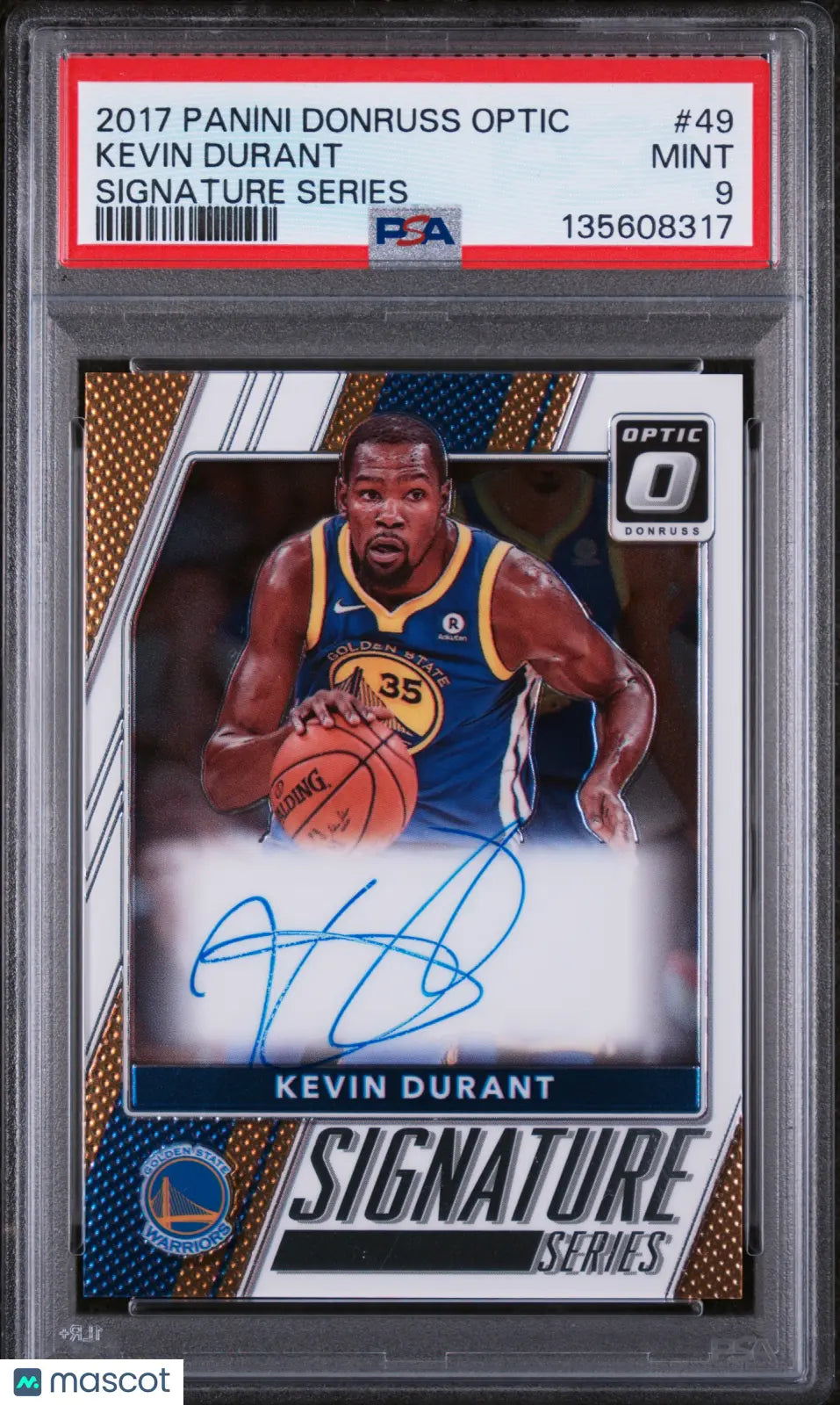 2017 Panini Donruss Optic Signature Series Kevin Durant #49 PSA 9