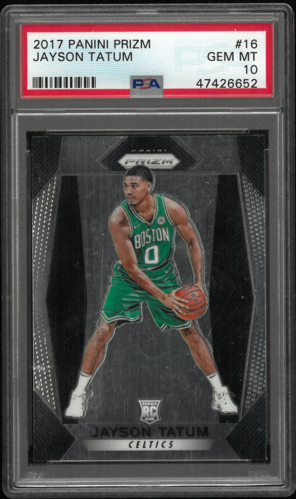 2017 Panini Prizm Basketball Jayson Tatum RC Rookie #16 PSA 10