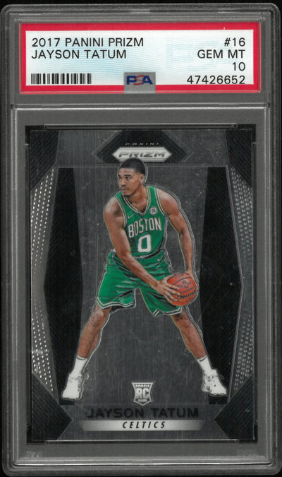 2017 Panini Prizm Basketball Jayson Tatum RC Rookie #16 PSA 10