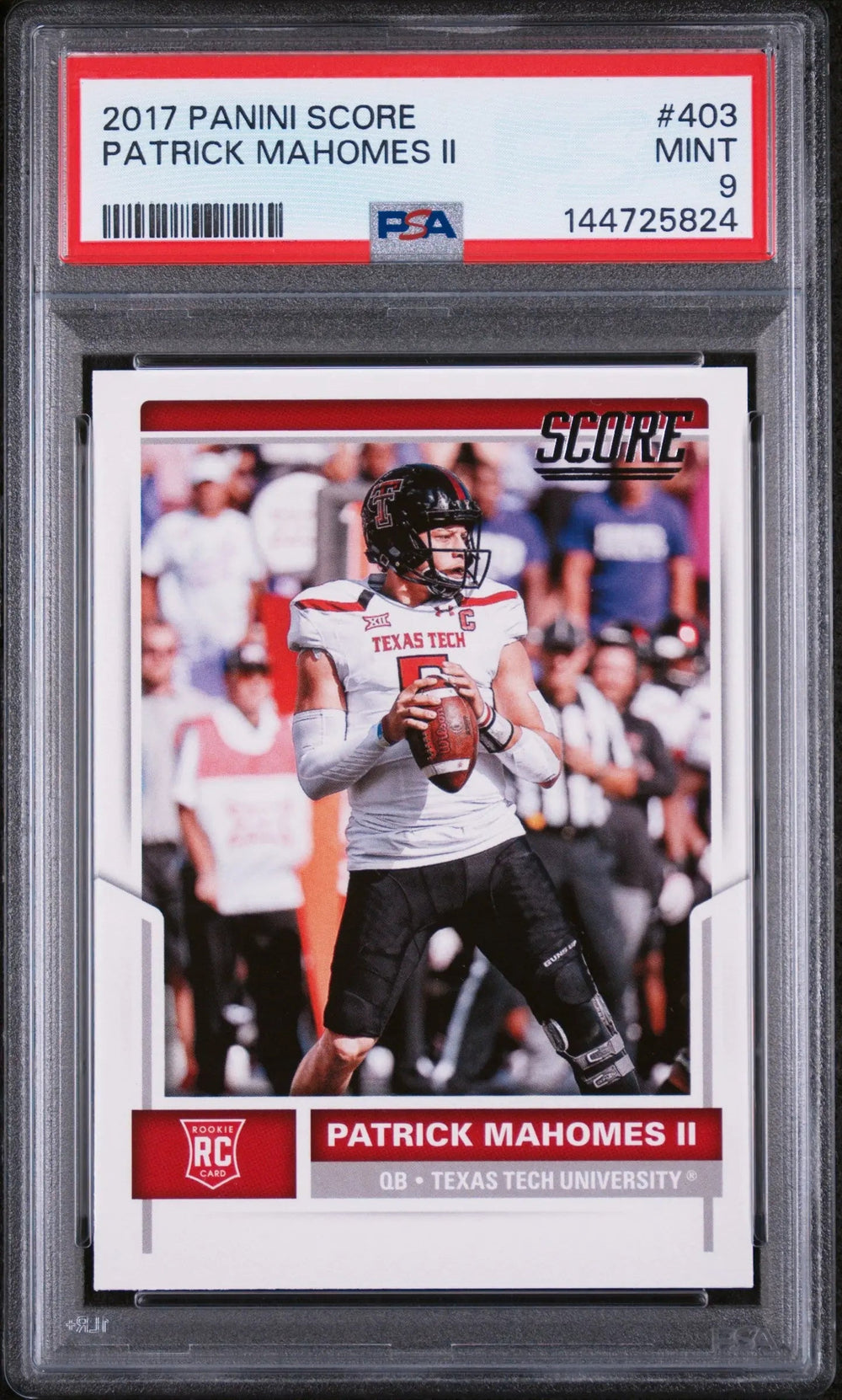 2017 Panini Score Rookie Patrick Mahomes II RC PSA 9