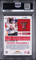 2017 Panini Score Rookie Patrick Mahomes II RC PSA 9