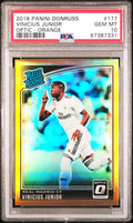 2018 Donruss Optic Soccer Vinicius Junior Rated Rookie RC Orange PSA 10 1/99