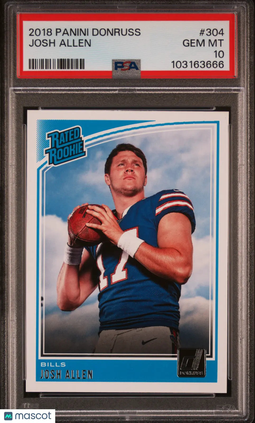 2018 Panini Donruss Football Josh Allen Rated Rookie #304 PSA 10
