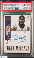 2018 Panini Encased Scripted Signatures Tracy Mcgrady Bronze /12 PSA 10