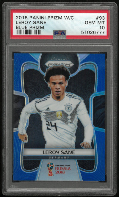 2018 Panini Prizm World Cup Leroy Sane #93 Blue PSA 10