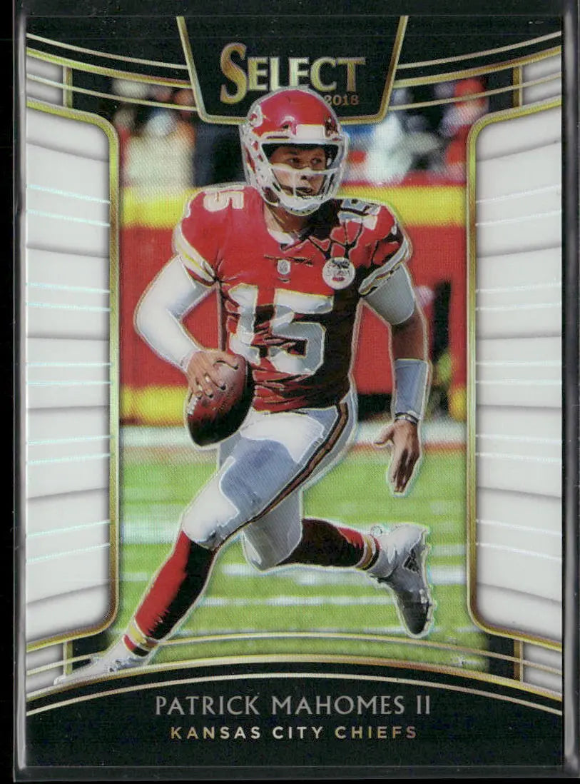 2018 Panini Select Football Concourse White Prizm Patrick Mahomes II /75