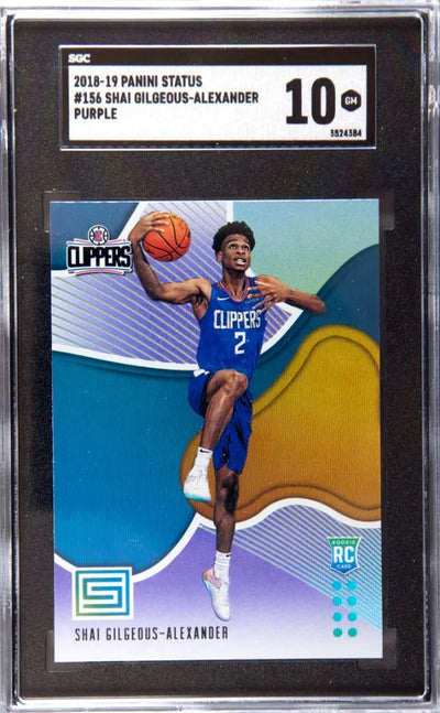 2018 Panini Status Rookie Shai Gilgeous-Alexander Purple RC SGC 10