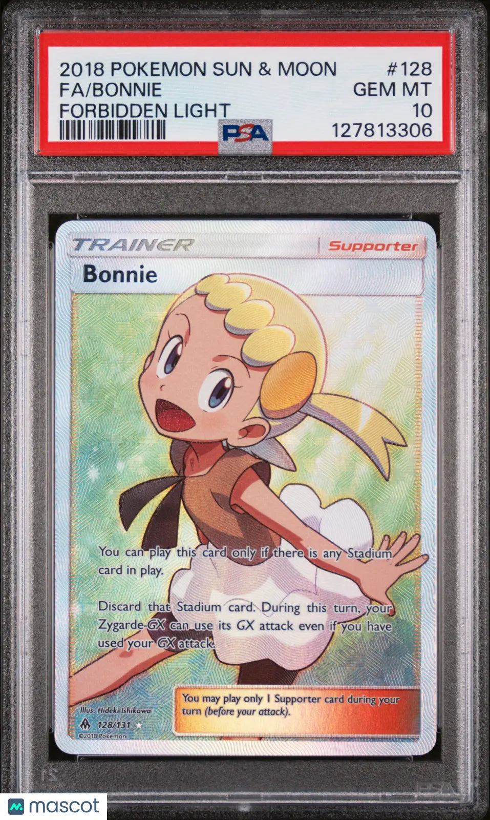 2018 Pokemon Sun & Moon Forbidden Light Bonnie Fa Forbidden Light PSA 10 128/131