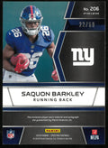 2018 Spectra Football Saquon Barkley RC Rookie Purple Patch Auto /50